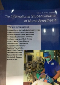 The International Student Journal of Nurse Anesthesia Volume 16 Issue 1 Spring 2017